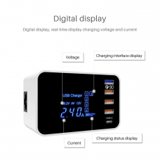 Qi Wireless Charger Station/ USB-C & QC3.0 Anschluss/ LED Display