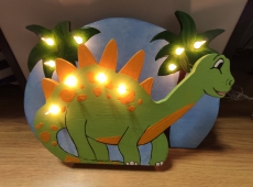 Dinosaurier Kinderlampe aus Holz