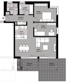 Untermiete für moderne möblierte 3.5 Zimmer-Wohnung mit Garten