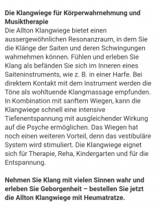 Alton Klangwiege neu, mit Garantie 