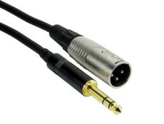 Symmetrisches Kabel mit 1 x XLR male auf 1 x Plug 6,35 mm stereo