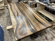 Epoxy Resin Table, Live Edge Table