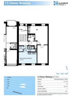 Basel, zentral gelegene 1.5-Zi-Wohnung, neu renoviert