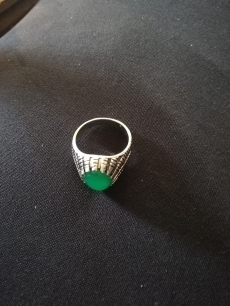 Herren Ring Edelstahl versilbert 