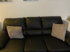 2 2 er sofa 1 3 er sofa schwarz Kunstleder 