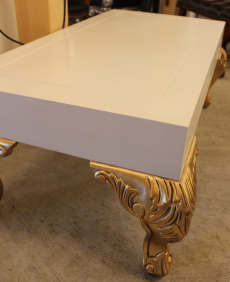 Couchtisch / Salontisch Barock weiss-Gold