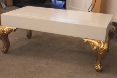 Couchtisch / Salontisch Barock weiss-Gold