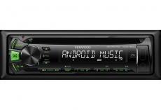 Kenwood Autoradio Neu CD RADIO USB AUX Front Panel grün NEU