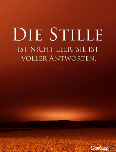 Stille für Transformation 