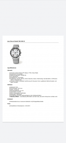 ETA Swiss made chronograph automatik Uhr