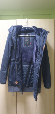 Neuer warmer Parka (Ragwear) blau mit Kapuze Grösse S