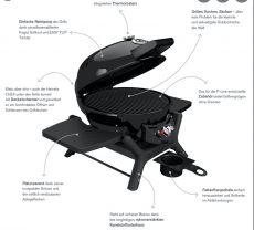 OUTDOORCHEF Minichef P-420 E Elektrogrill (Schwarz)