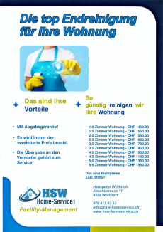 Endreinigung, Wohnung - HSW Home-Service GmbH