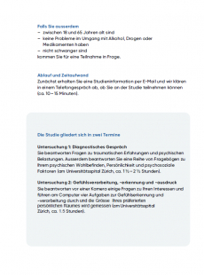 Studie zu sozio-emotionalen Prozessen und Emotionserkennung