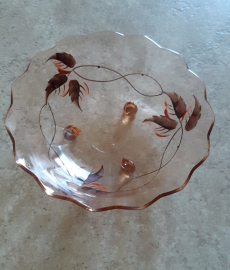 Glas-Schale , Blumenmotiv