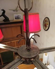 Leuchter, Deckenlampe Schmiedeisen Unikat