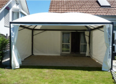 Gartenzelt-Pavillon mit Wasserrinne 4x4m