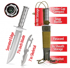 Maxam Profi Rambo Messer Survival 12tlg. Überlebensmesser Kompass