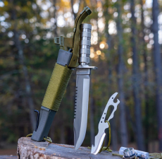 Maxam Profi Rambo Messer Survival 12tlg. Überlebensmesser Kompass