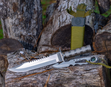 Maxam Profi Rambo Messer Survival 12tlg. Überlebensmesser Kompass