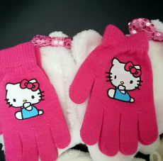 Hello Kitty Mütze Bommel Hellokitty Fan Handschuhe Handschuhe