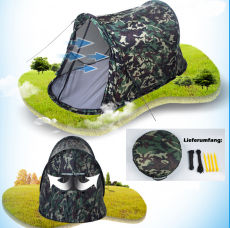 Pop Up Wurfzelt 2 Pers. Wurfzelt kleines Packmass Zelt Camouflage