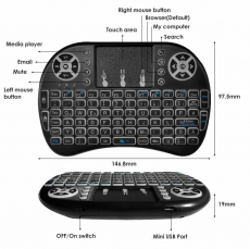 Mini Funk Tastatur Schweiz QWERTZ Keyboard Wireless 2.4 GHZ TV