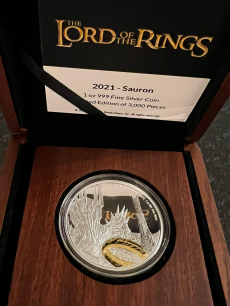 1 Unze Silber Herr der Ringe Sauron 2021 