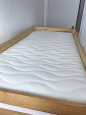 Hochbett Holz massiv, Bico-Sleepflex-Rost, Premium-Matratze