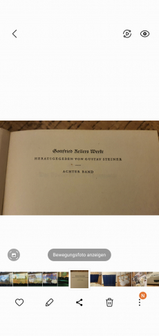 Bücher 8 Bände gebunden von Gottfried Keller's Werke