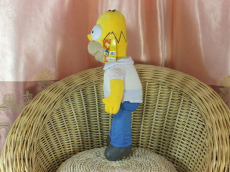 Homer Simpsons Figur Puppe Plüsch Stoff 55cm Kult Kuscheltier Fan