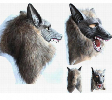 Wolf Maske Fasnacht Kostüm Halloween Werwolf Wolfmaske Tier Neu