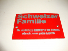 Schild Schweizer Familie