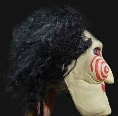 Jigsaw Puppet SAW Maske Latex Kunsthaar Fasnacht Halloween Kostüm