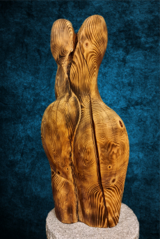 Holzskulptur «Mrs. Borkie»