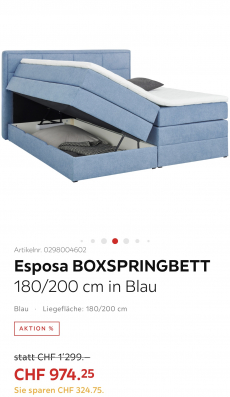 Boxspringbett 180x200 cm