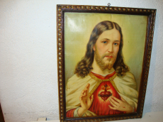 Altes Heiligenbild Jesus