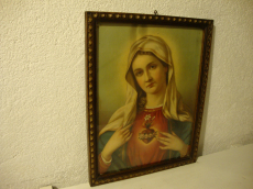 Altes Heiligenbild Maria