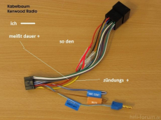 Kabel satz ISO Original Kenwood Autoradio Neu