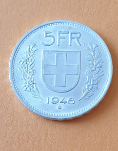 5 Franken Silbermünze 1950 Sehr Rar