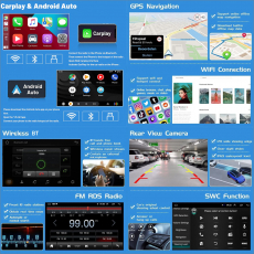 Autoradio Smart Fortwo 2005-2015 DAB+ Carplay Bluetooth Navi GPS