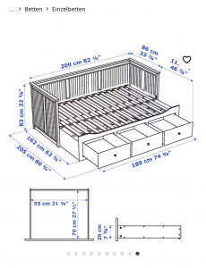 Bett von IKEA inkl. 2 Matratzen 