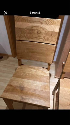 2 Stühel Holz massiv