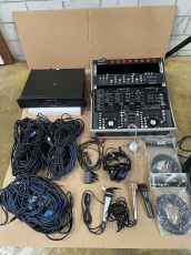 Komplette Musikanlage mit Boxen und Eurolight Flasher