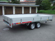 Anhänger Temared Carplatform 4521S 3'500Kg Aluboden und Bordwände