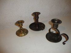 3 alte Kerzenständer