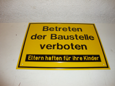 Baustellenschild