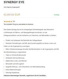 OPATRA SYNERGY EYE Anti-Ageing-Augengerät