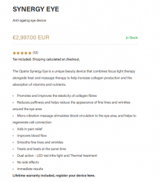 OPATRA SYNERGY EYE Anti-Ageing-Augengerät