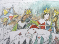 Alois Carigiet Neujahrsbild 1980/81, signiert und monogrammiert